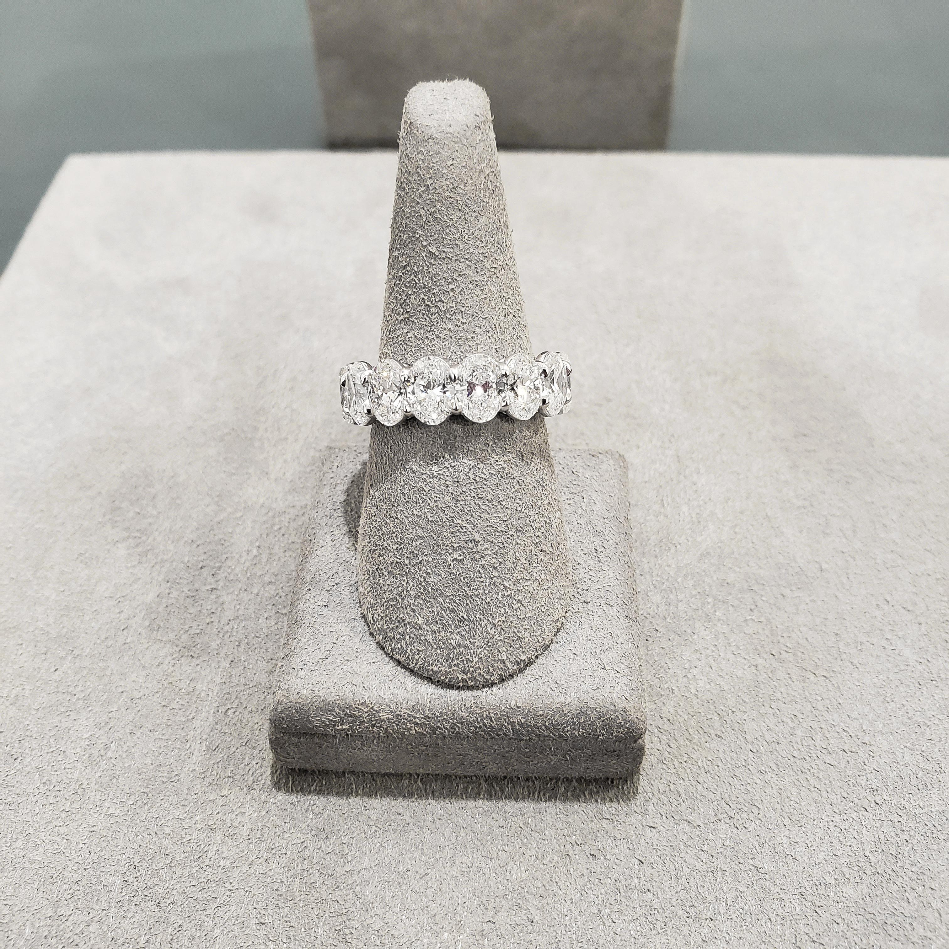Roman Malakov Eternity-Ehering, GIA-zertifizierter 7,50 Karat Diamant im Ovalschliff im Angebot 2