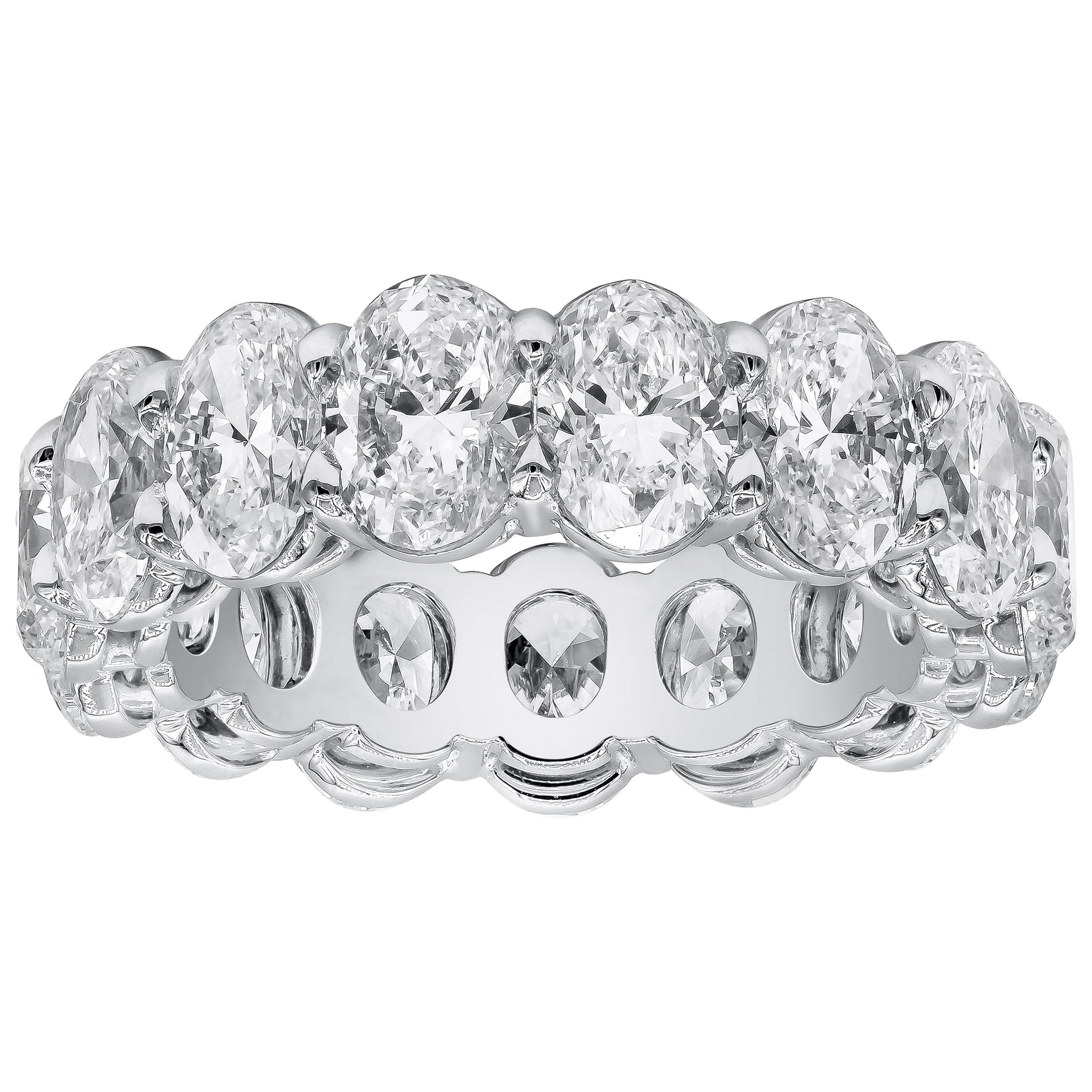 Roman Malakov Eternity-Ehering, GIA-zertifizierter 7,50 Karat Diamant im Ovalschliff
