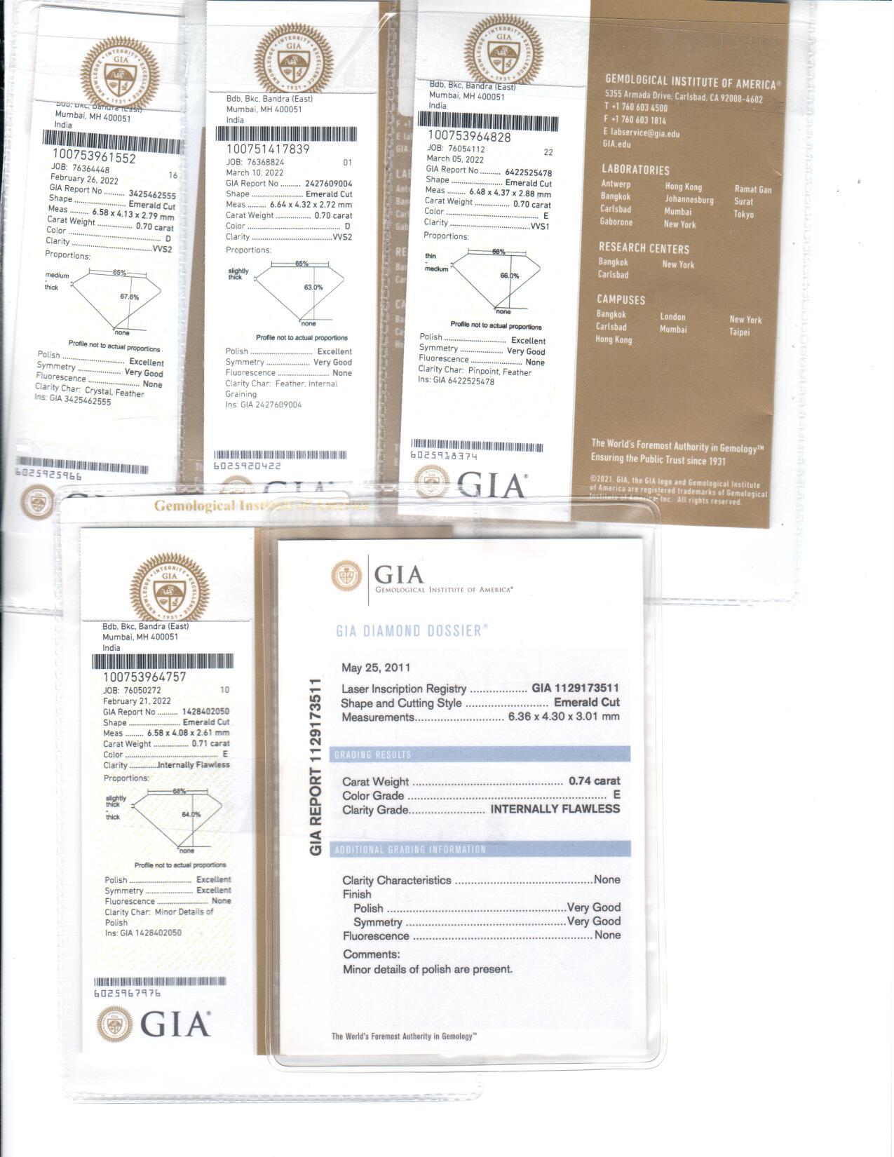 Bague d'éternité en platine avec diamant taille émeraude certifié GIA de 10,68 carats D-F FL-VS2 en vente 8