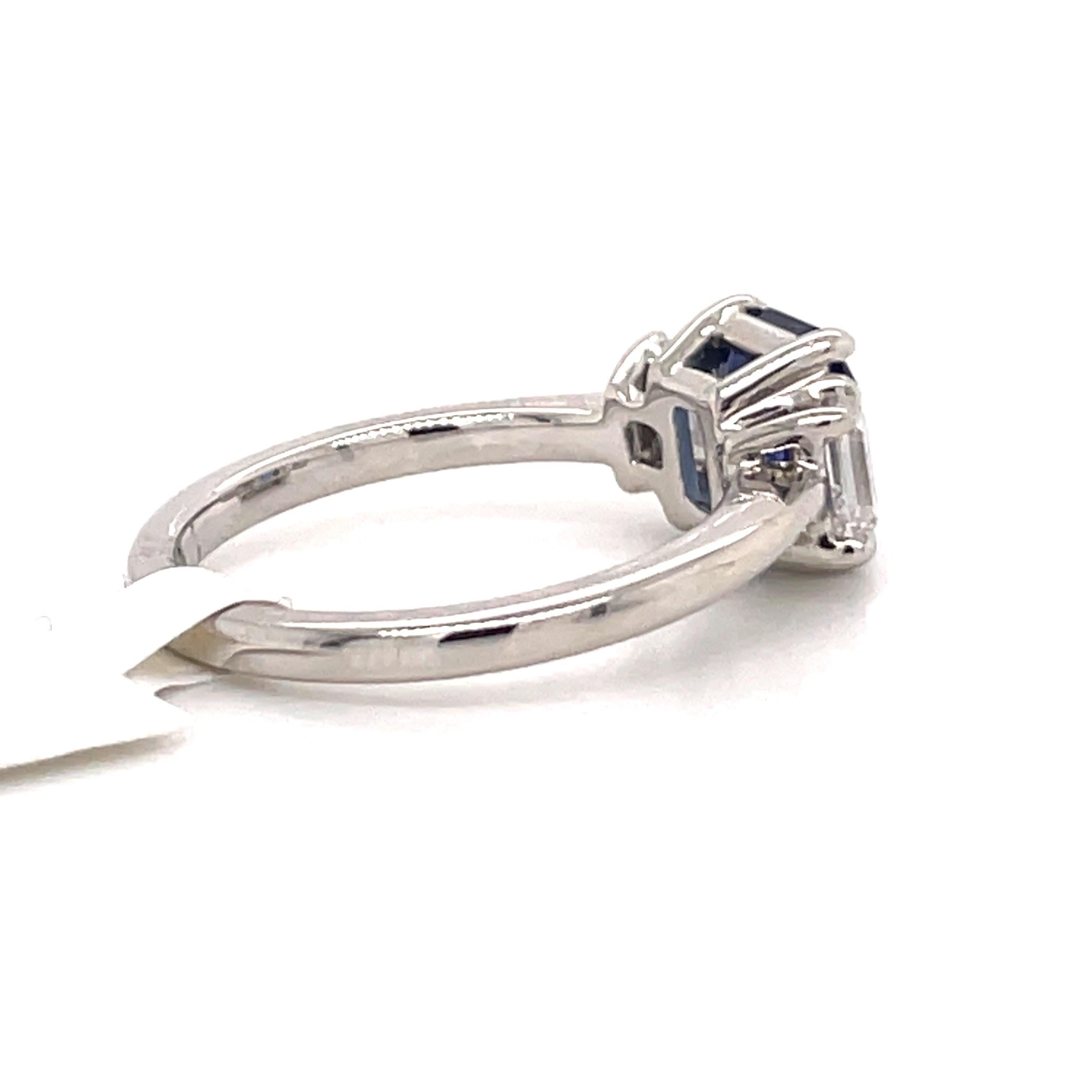 All GIA Certified No Heat Sapphire Diamond Ring 2.45 Carat D-E VS1 Platinum 3