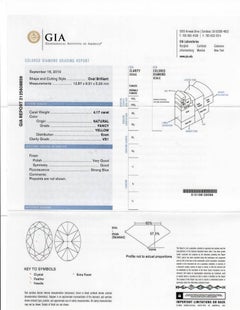 6.77 Carat GIA Certified Three Oval Cut Diamond Ring