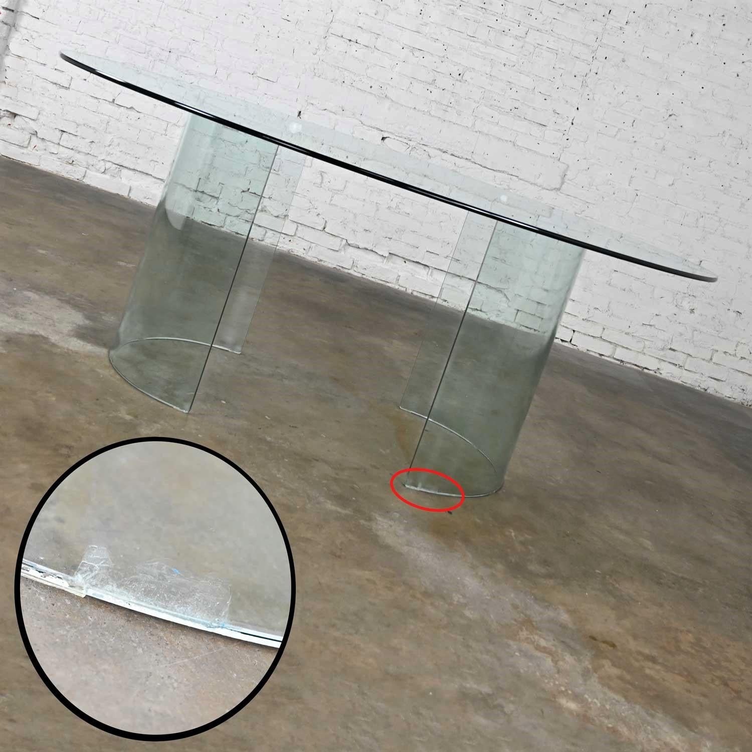 half circle glass table