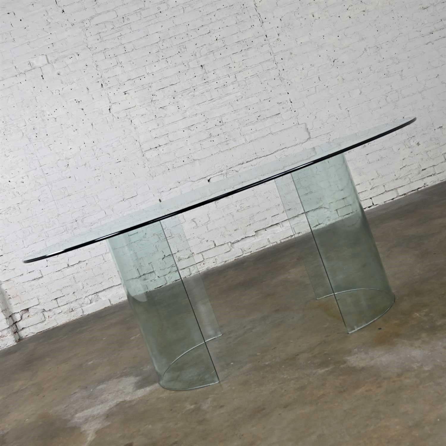 semi circle glass table