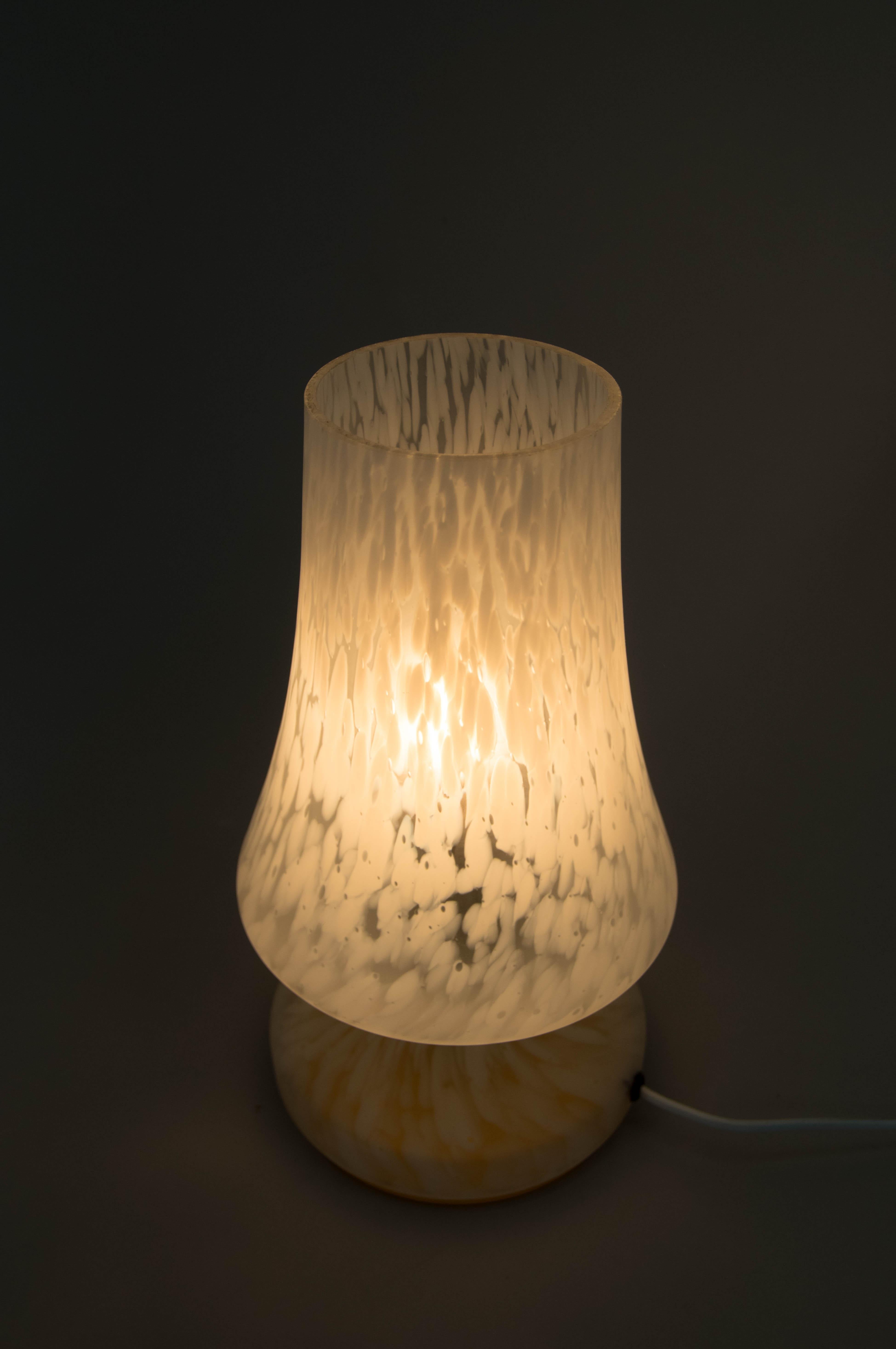 Czech All Glass Table Lamp, 1990s For Sale