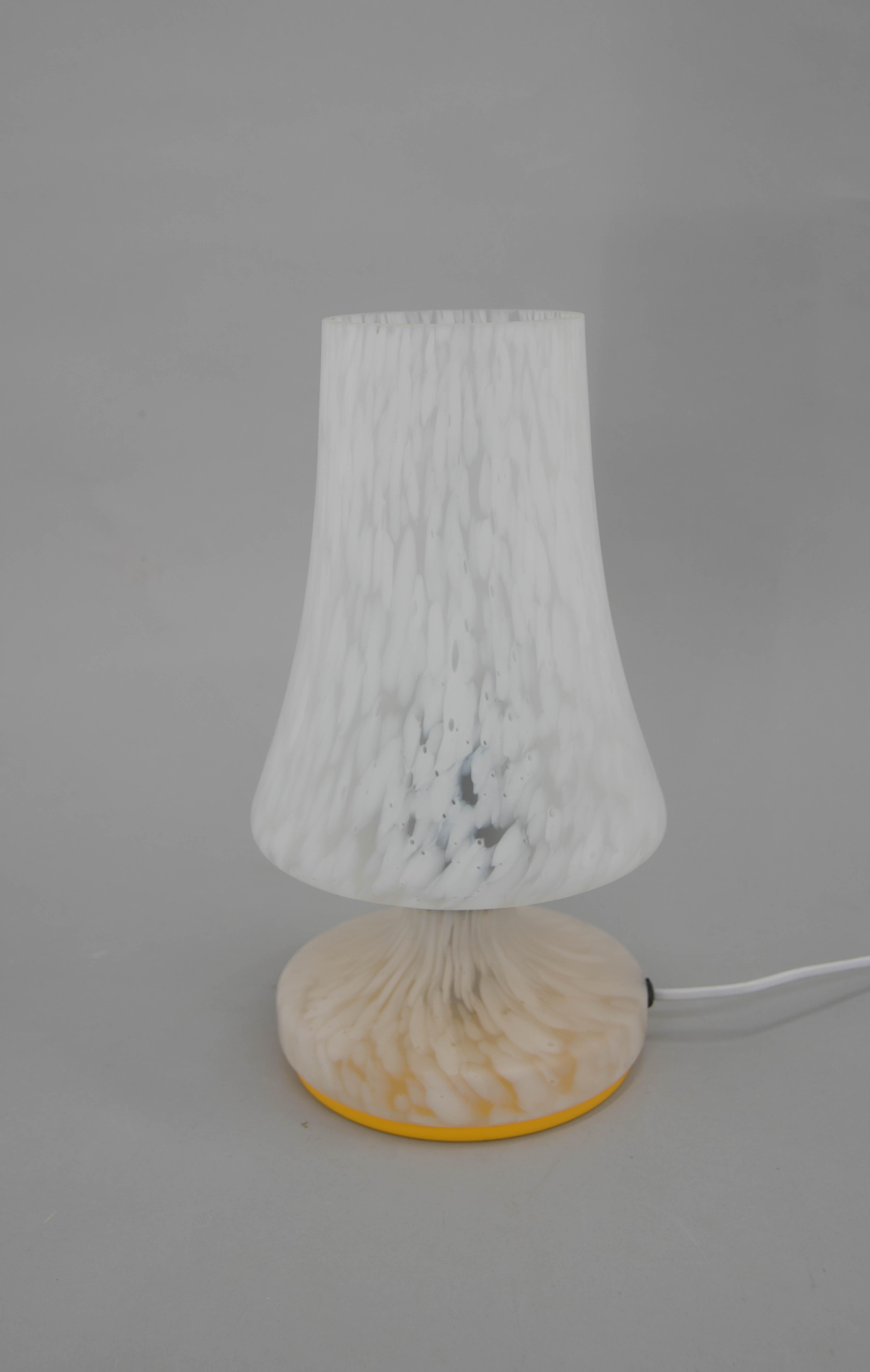 All Glass Table Lamp, 1990s In Excellent Condition For Sale In Praha, CZ