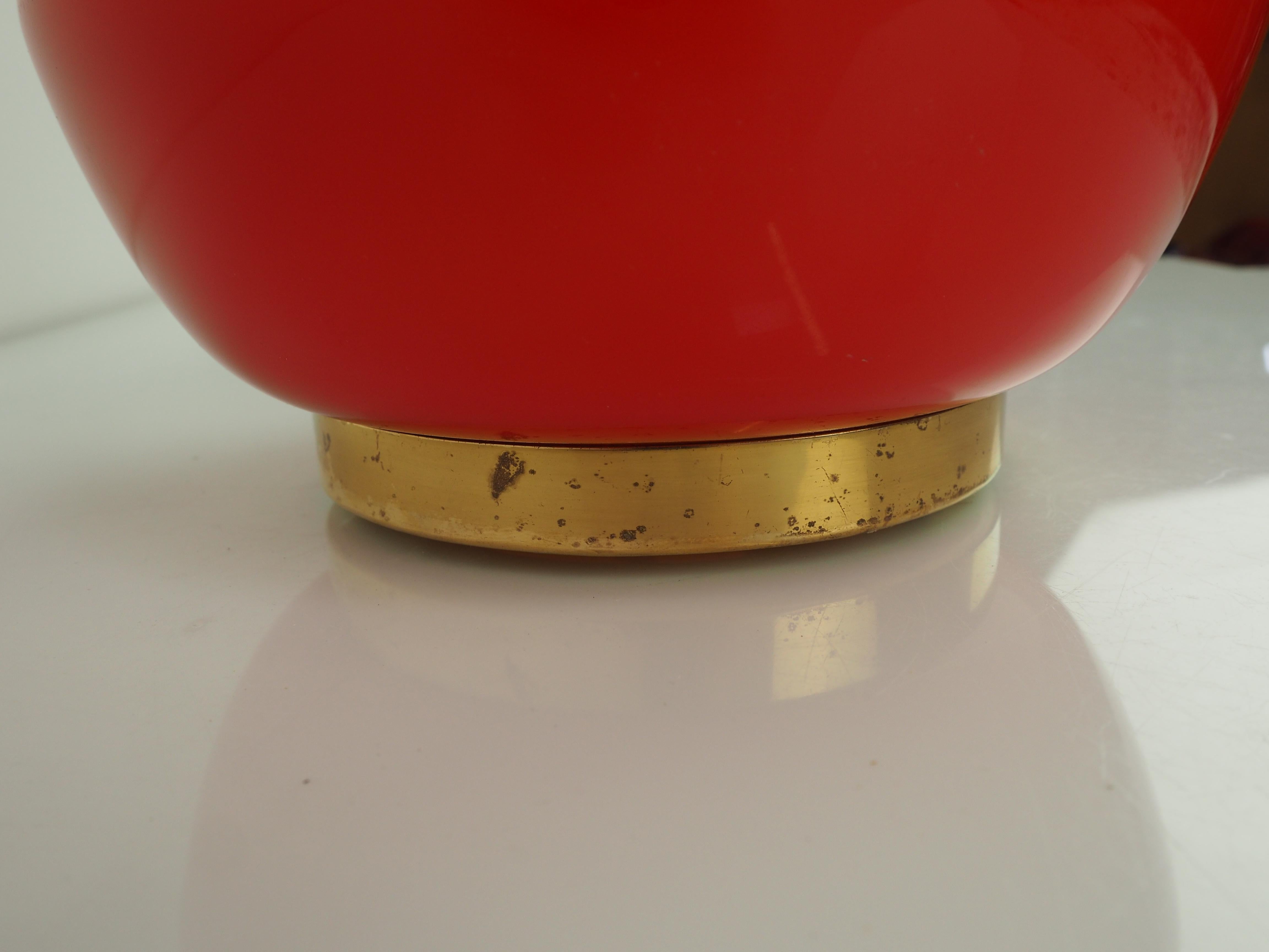 Mid-20th Century All Glass Table Lamp by Valasske Mezirici, 1960s, Czechoslovakia For Sale