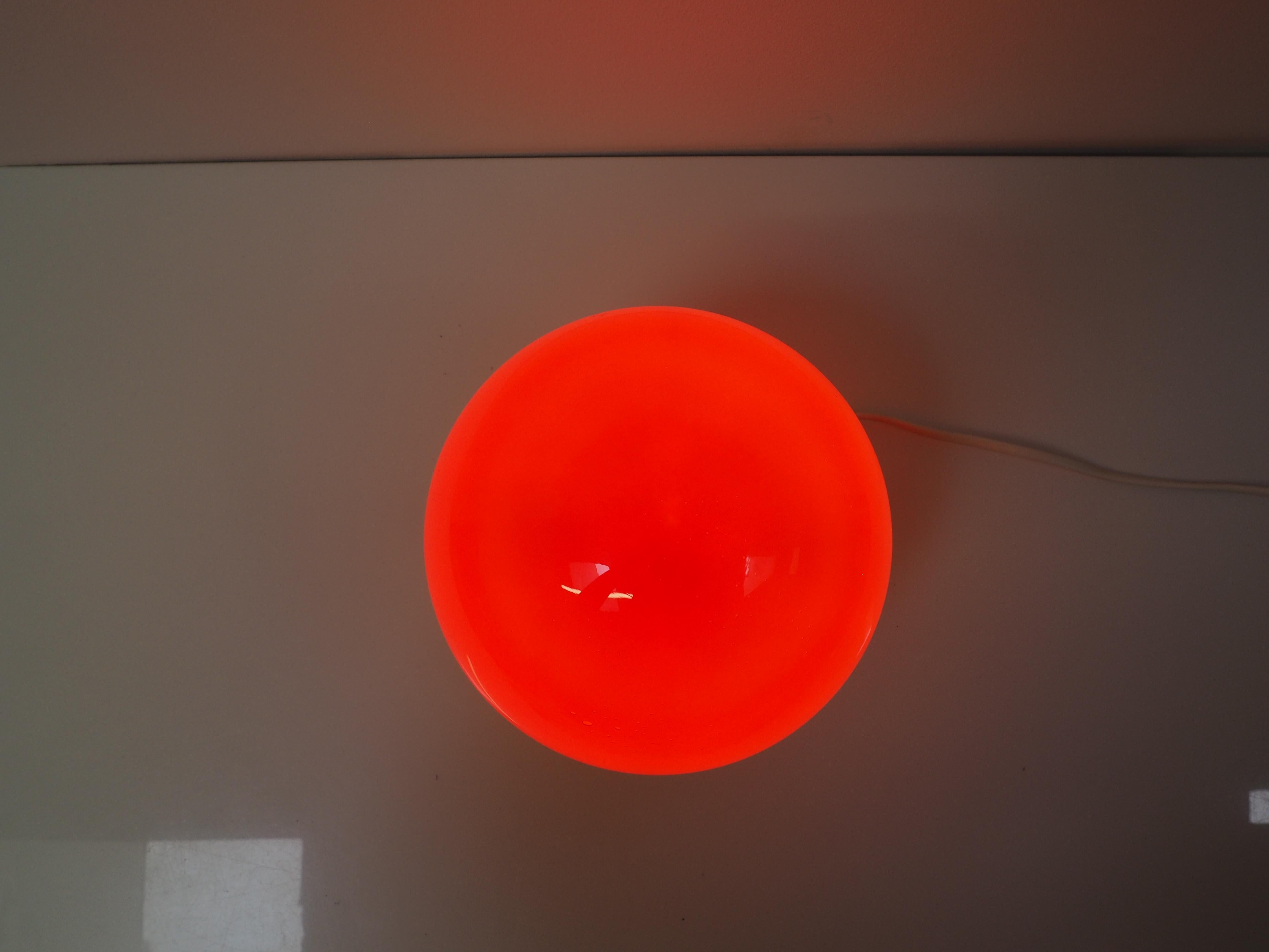 All Glass Table Lamp by Valasske Mezirici, 1960s, Czechoslovakia For Sale 3
