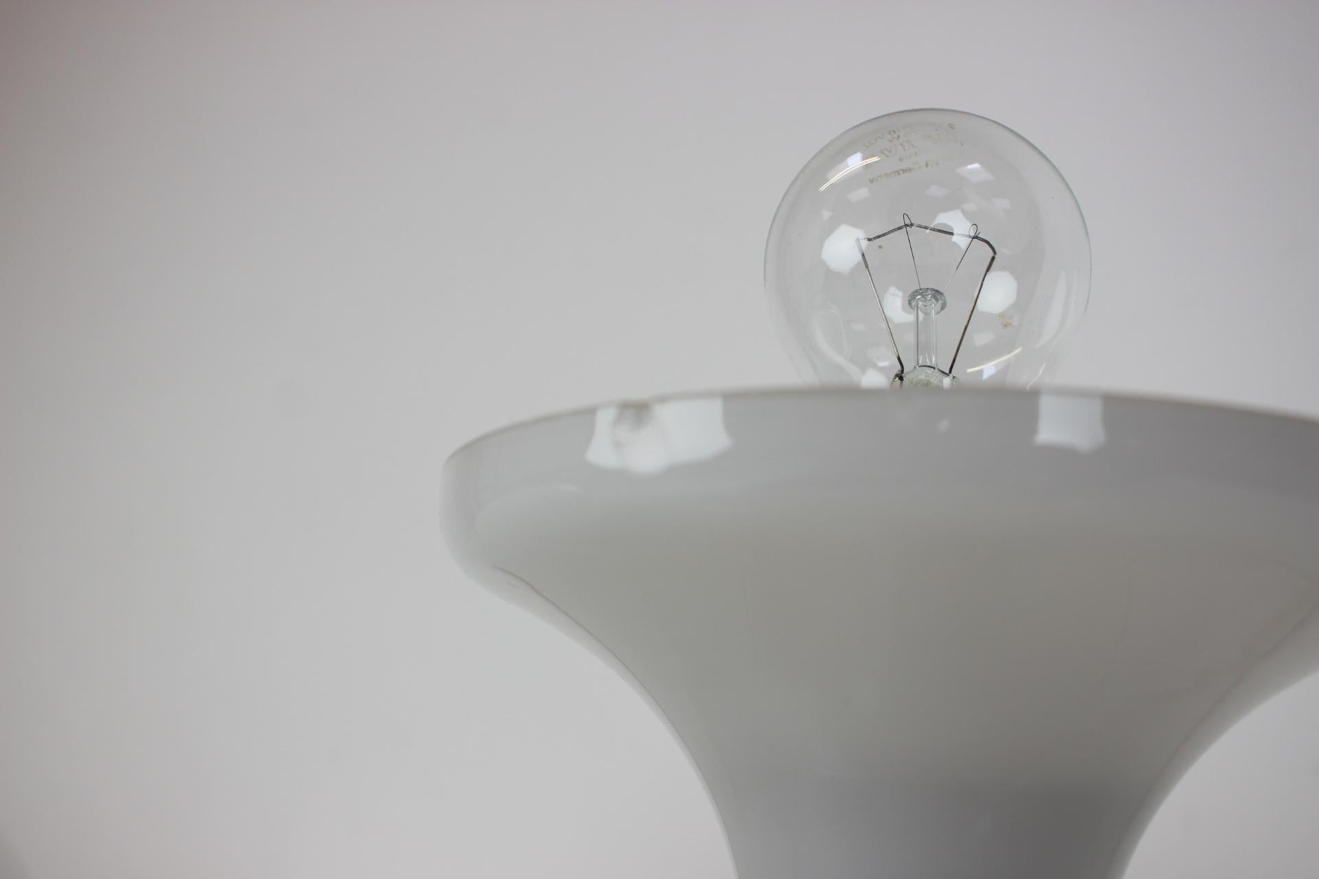 Mid-20th Century All Glass Table Lamp by Valasske Mezirici, 1970s For Sale