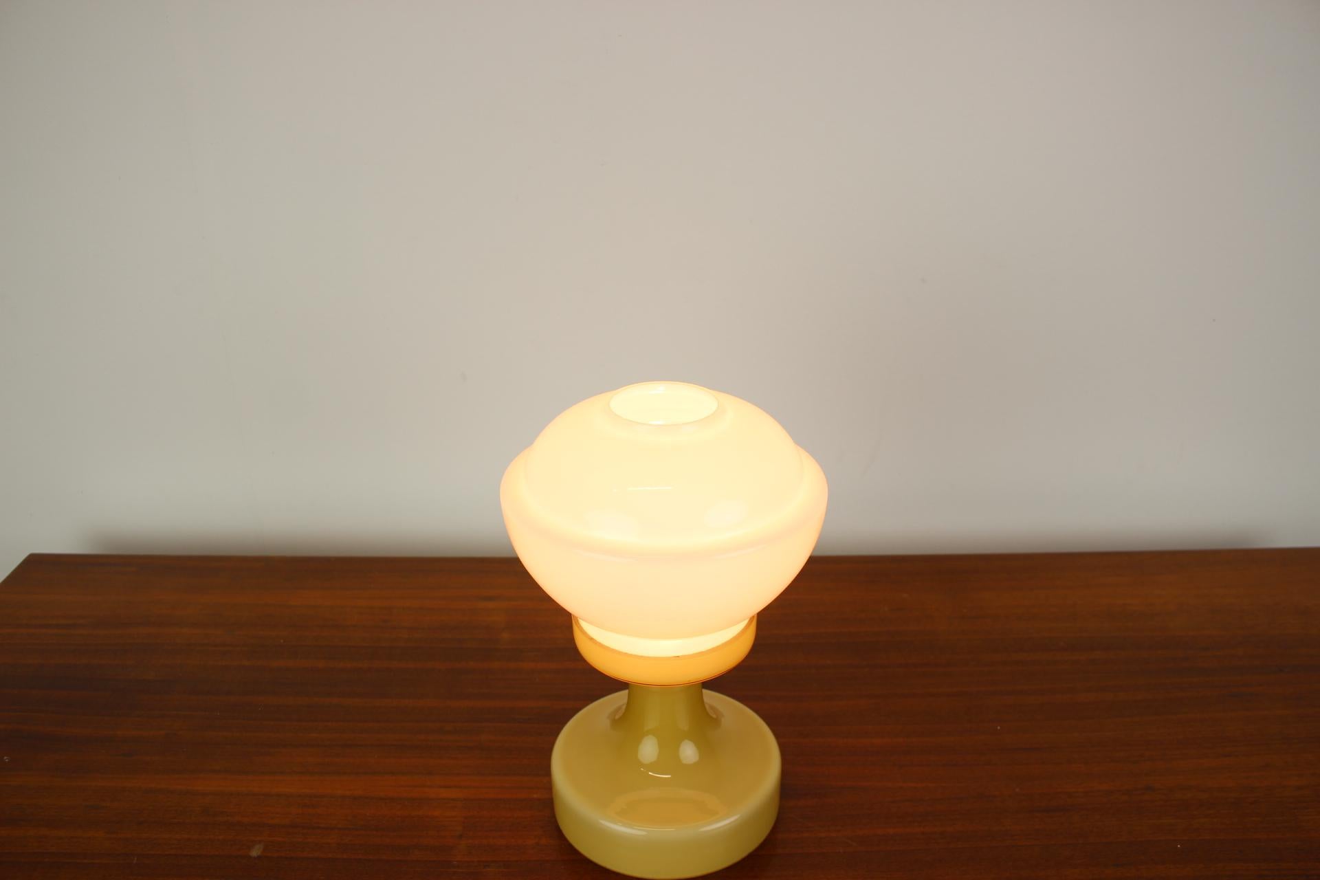 All Glass Table Lamp by Valasske Mezirici, 1970s For Sale 1