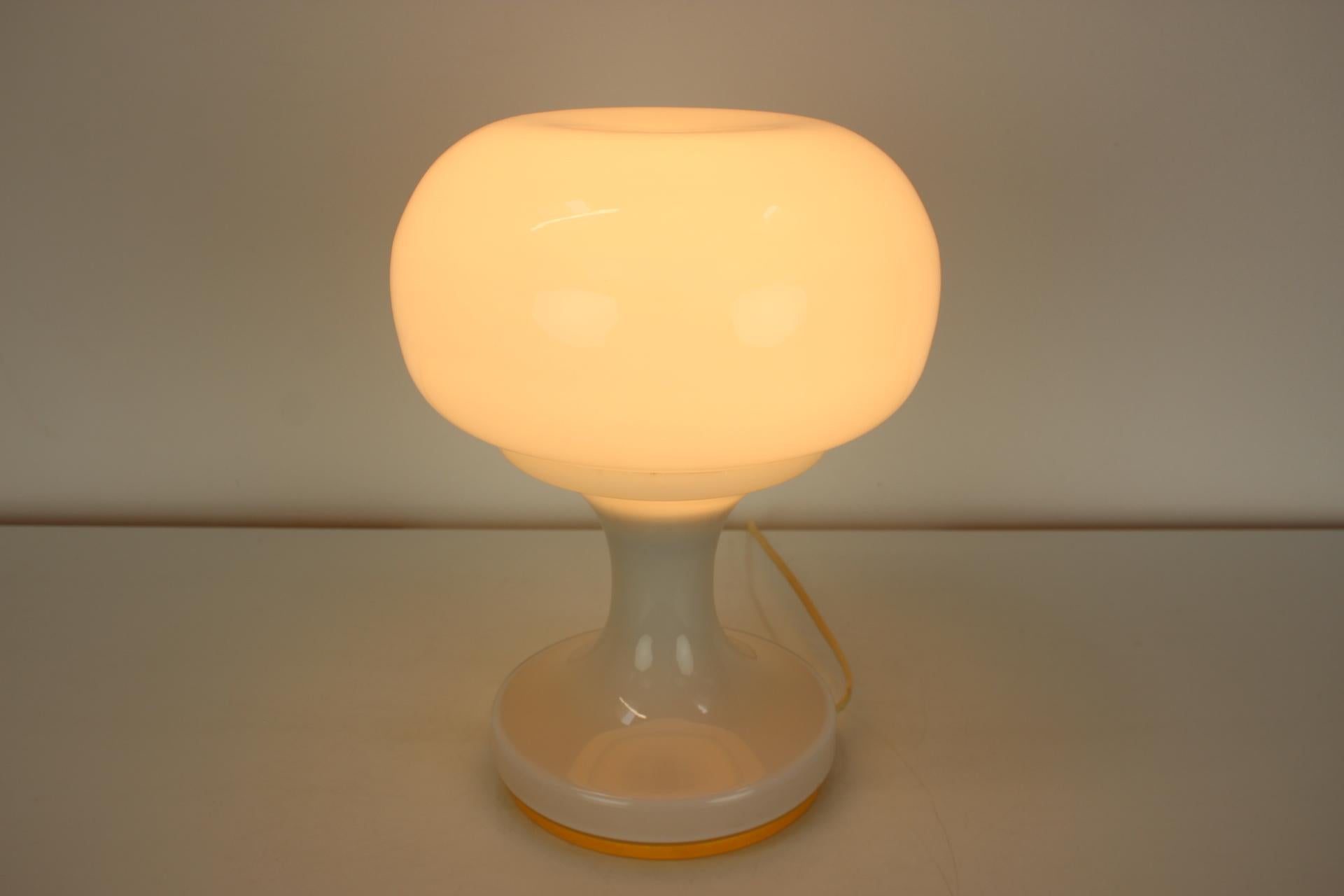 All Glass Table Lamp by Valasske Mezirici, 1970s For Sale 3