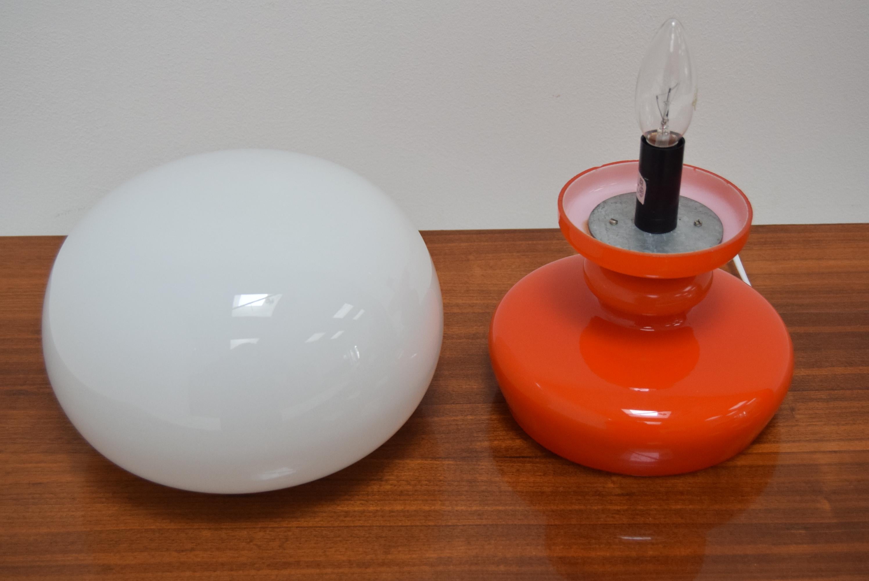 All Glass Table Lamp by Valasske Mezirici, 1970’s For Sale 2