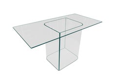 Glass Three Piece Dining Table In The Style Of The Pace Collection