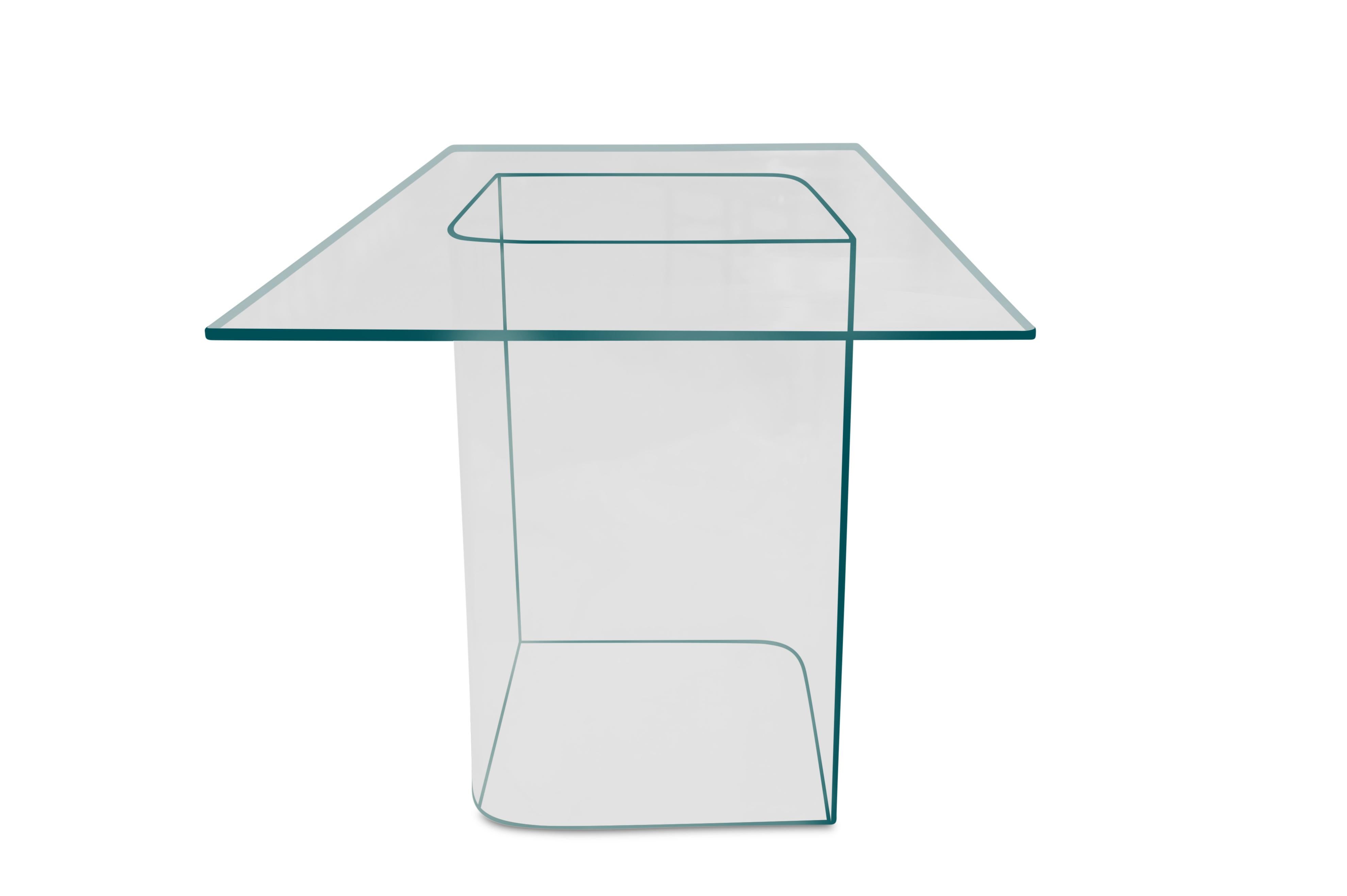 Space Age Glass Three Piece Dining Table In The Style Of The Pace Collection For Sale