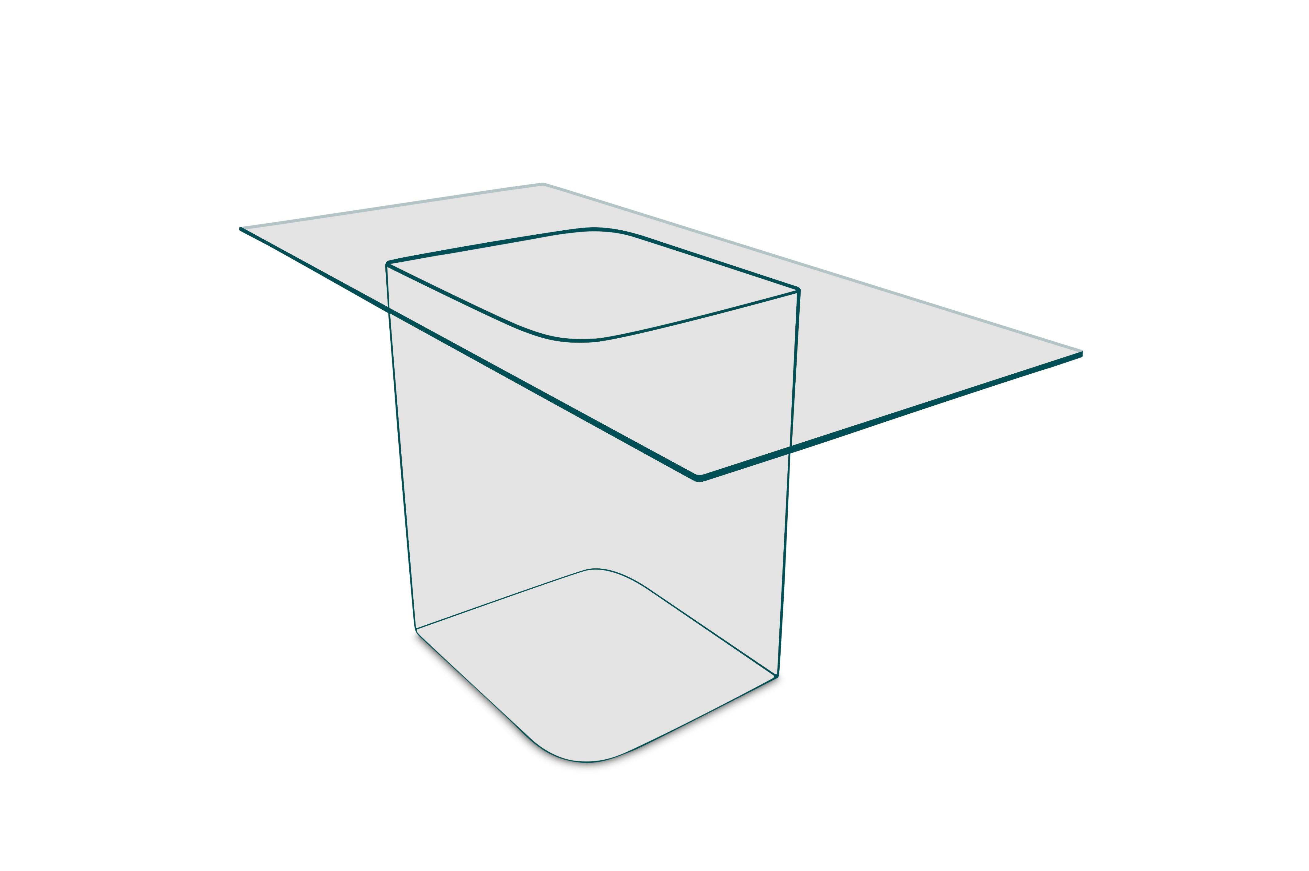 American Glass Three Piece Dining Table In The Style Of The Pace Collection For Sale
