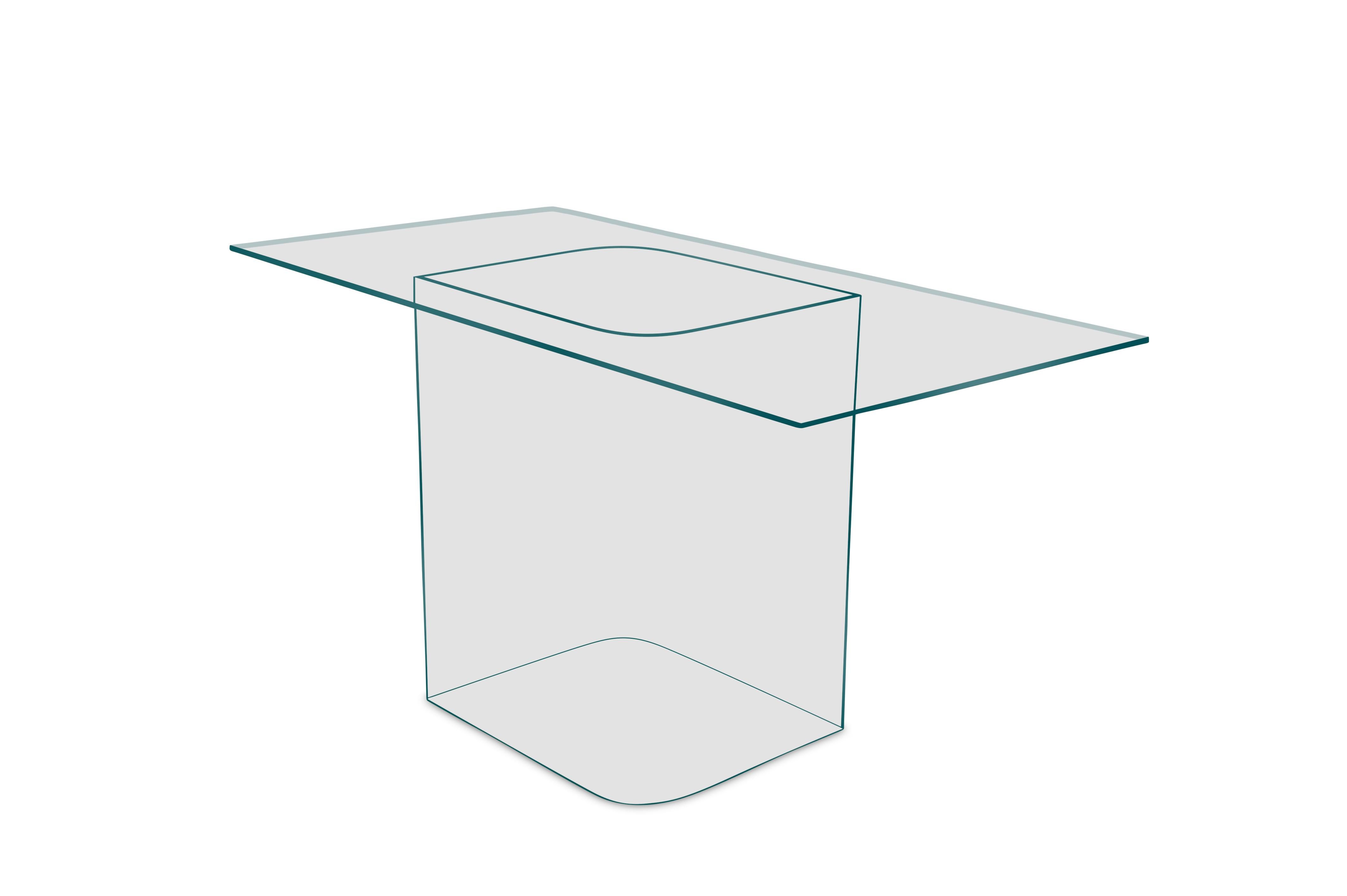 Hand-Crafted Glass Three Piece Dining Table In The Style Of The Pace Collection For Sale