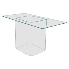 Mesa de comedor de tres piezas de cristal al estilo de la Pace Collection
