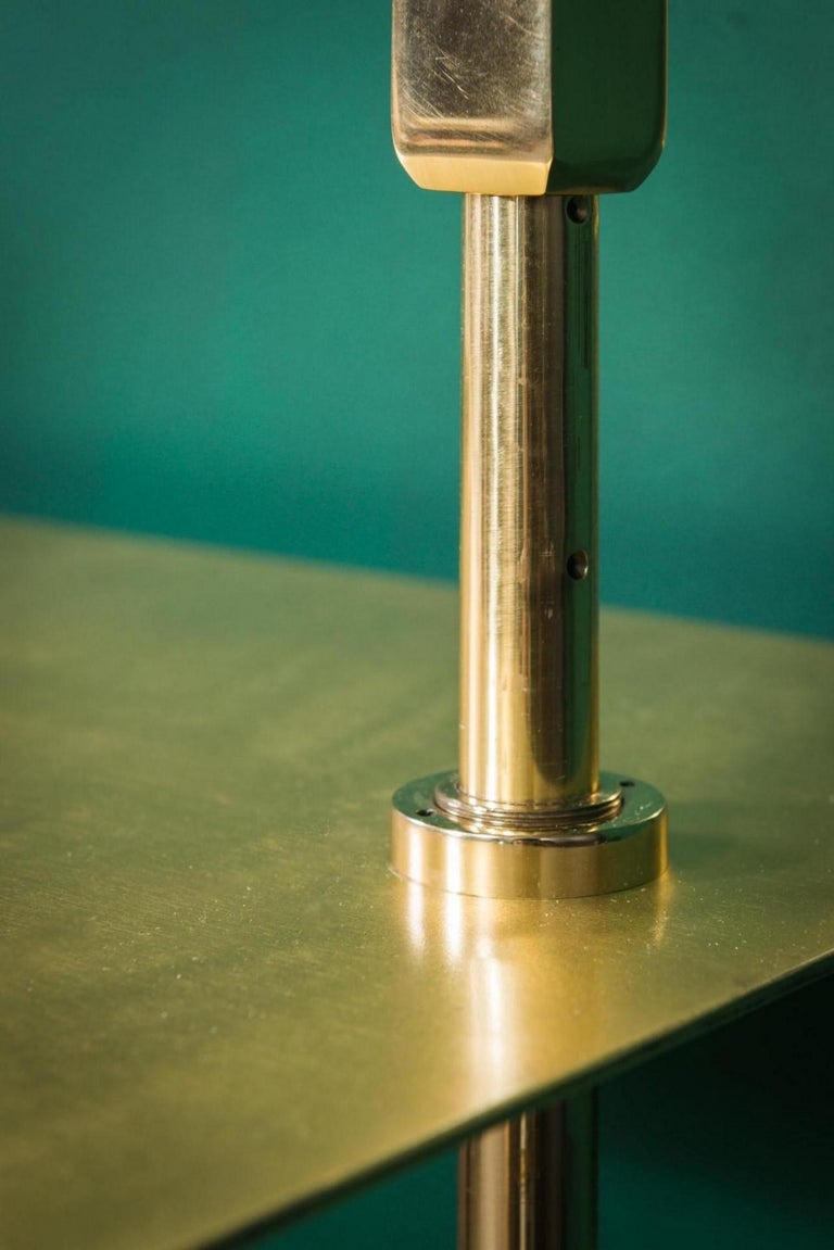 All in Brass Modular Wall Unit System Storage Shelves For Sale at