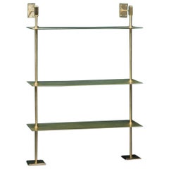 All in Brass Modular Wall Unit System Storage Shelves