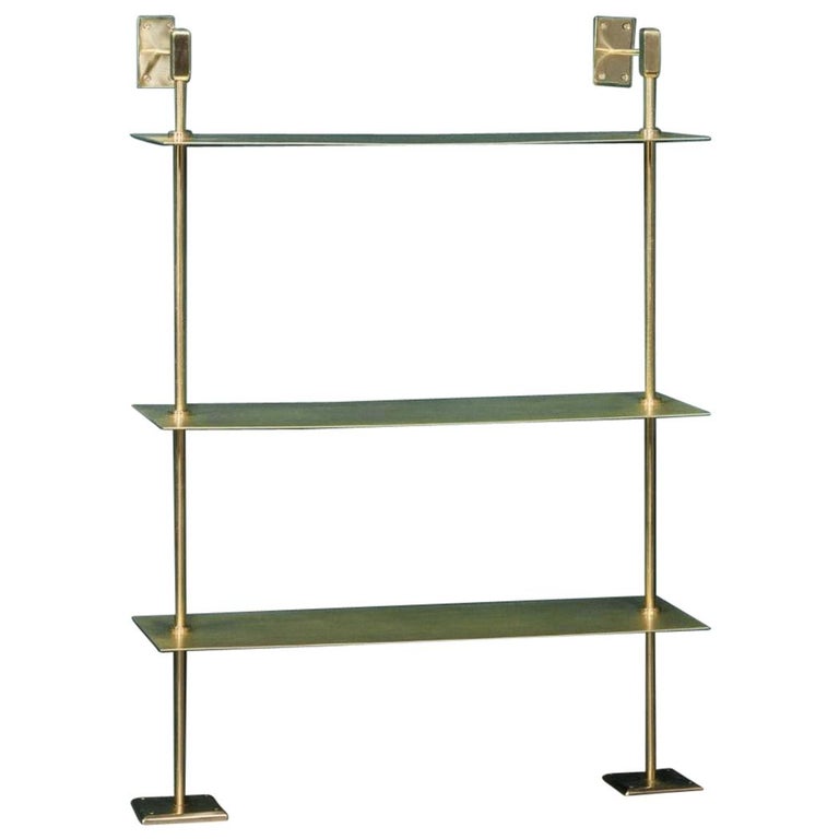 All In Brass Modular Wall Unit System, Modular Wall Shelves