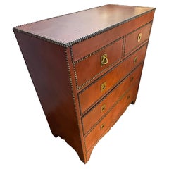 All Leather Five Drawer Commode, France, Contemporary