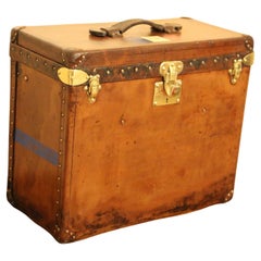 All Leather Louis Vuitton Hat Trunk, circa 1890-1900s