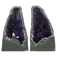 All-Natural Amethyst Geodes with Intact Calcite and Rich Purple Galaxy Amethyst