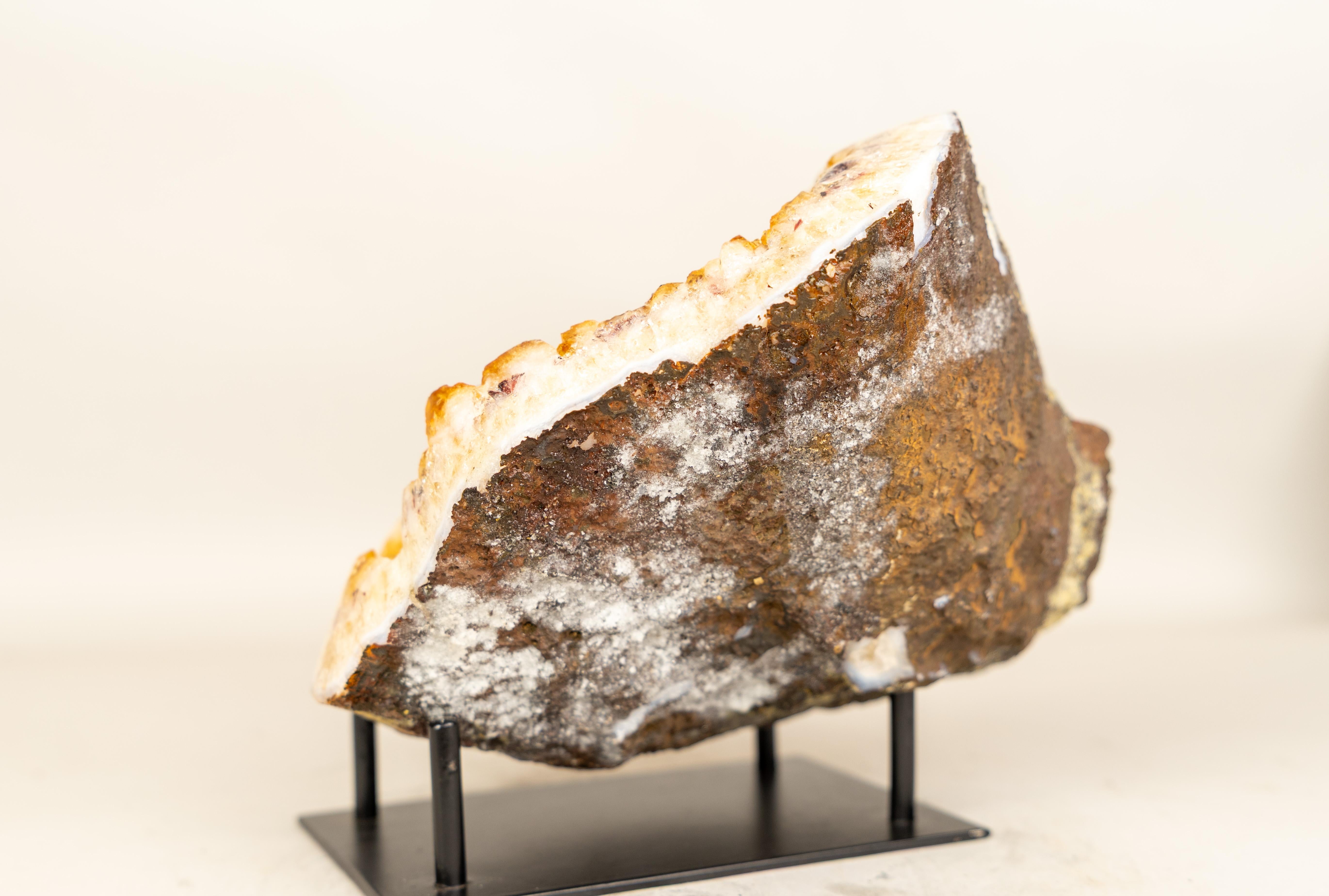 Crystal All-Natural Citrine Geode Cave with Golden Orange Citrine Points For Sale