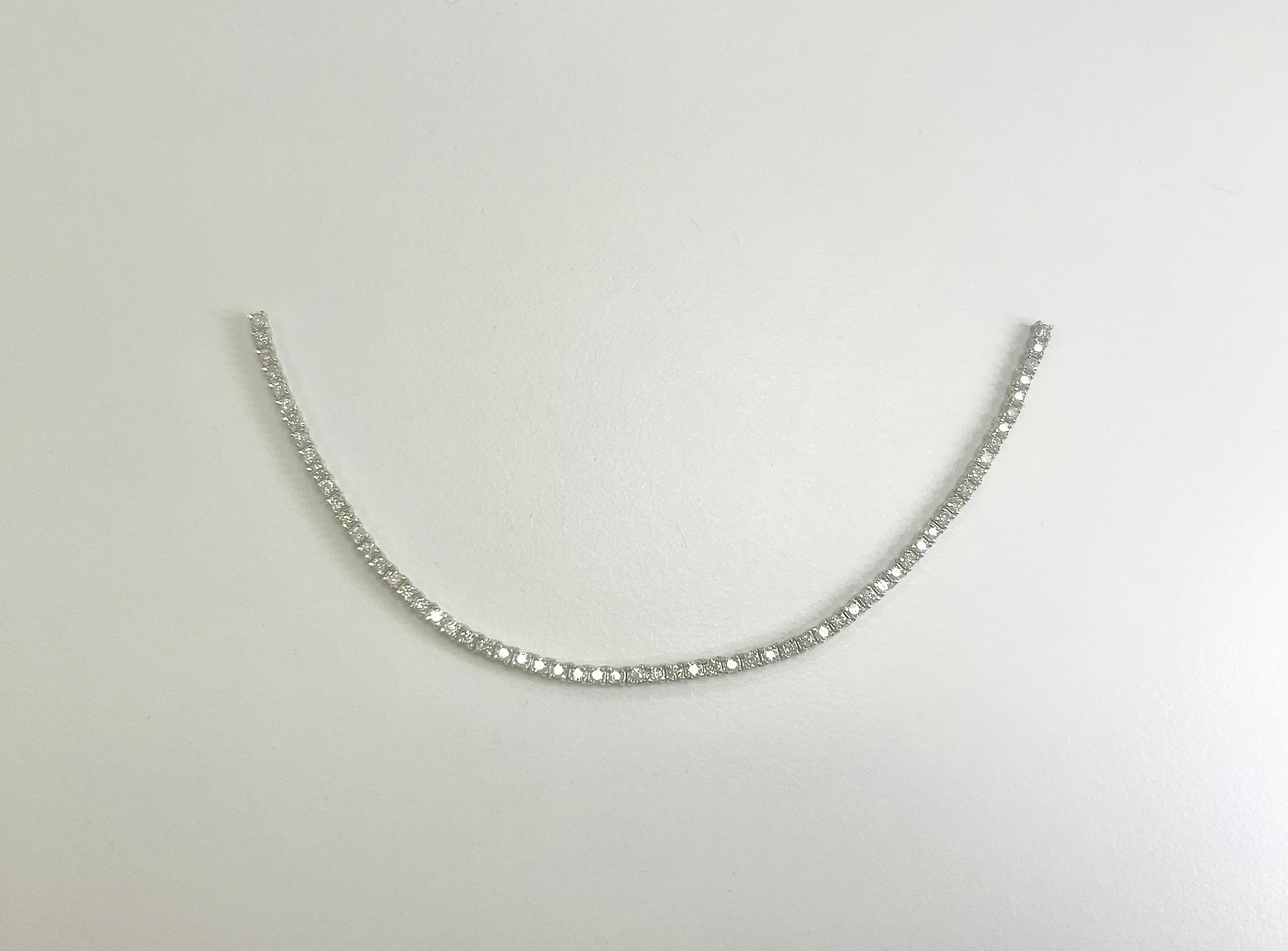 This piece can be customized to be made into a Y-drop necklace or a mini tennis necklace. 

The piece is 5.8 inches in length and 1.67 carats weight,
average I-VS,SI

*Free shipping within the US*