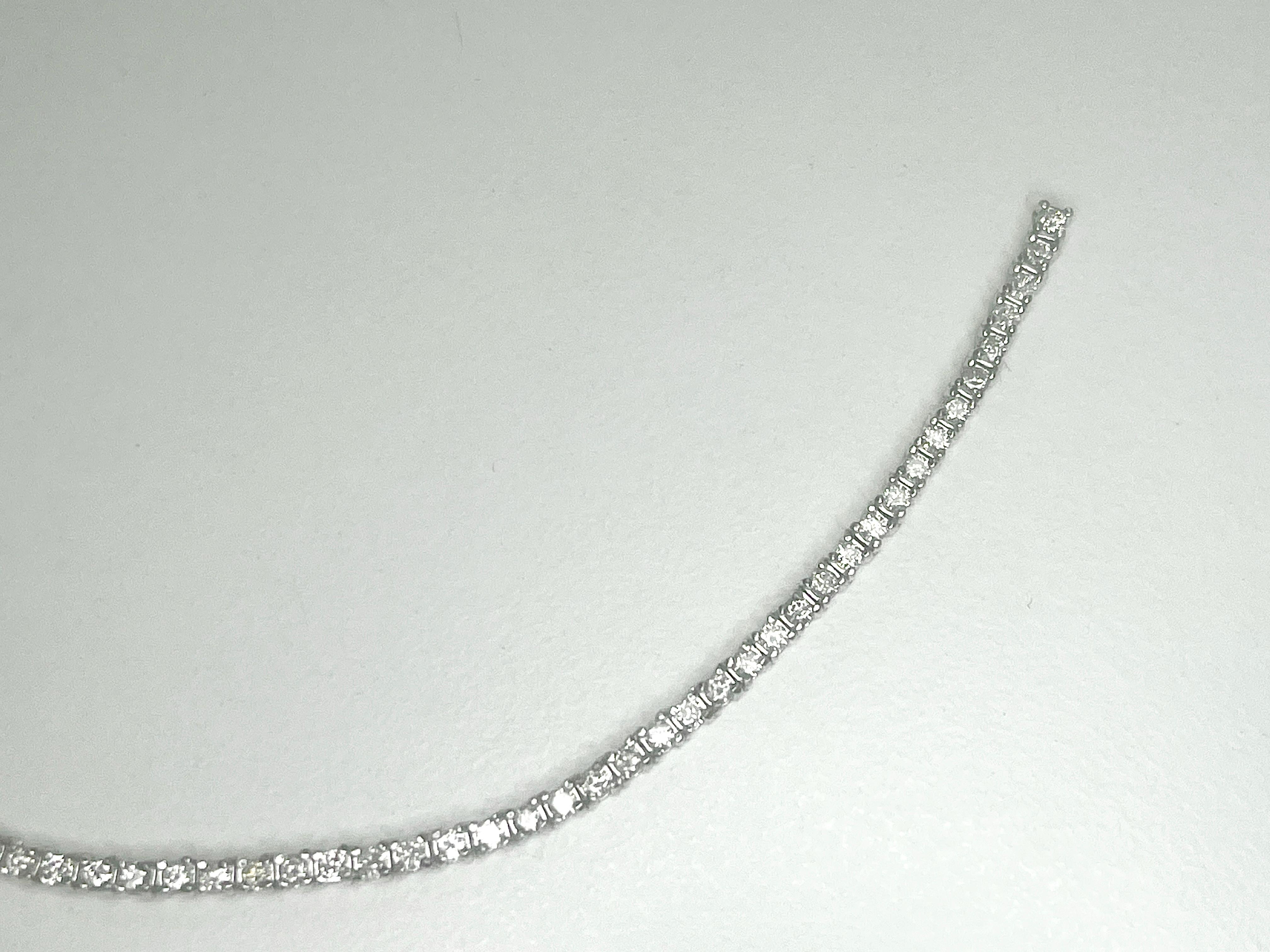 Alle natürlichen Diamant-Tennis-Halskette, anpassbar zum Tropfen oder zum Mini-Tennis-Halskette für Damen oder Herren im Angebot