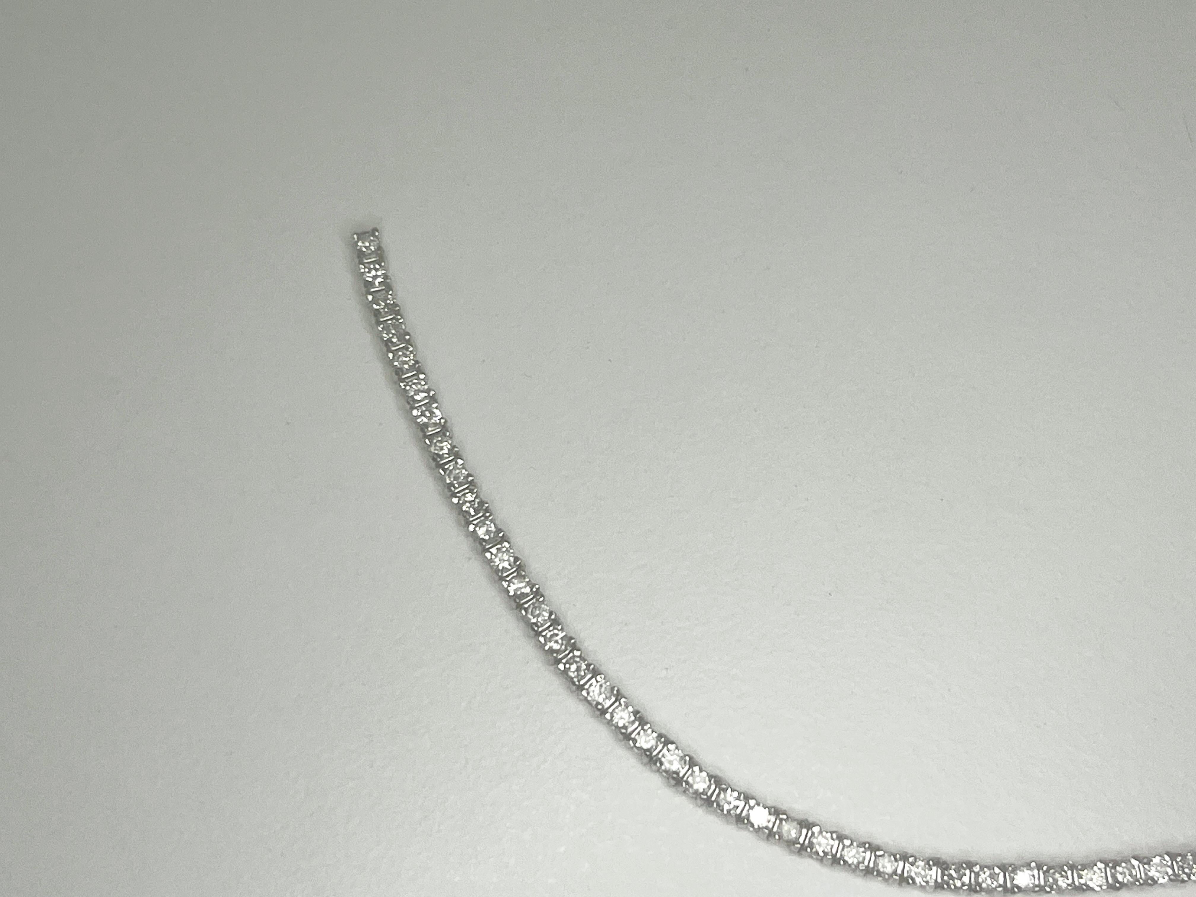Alle natürlichen Diamant-Tennis-Halskette, anpassbar zum Tropfen oder zum Mini-Tennis-Halskette im Angebot 2