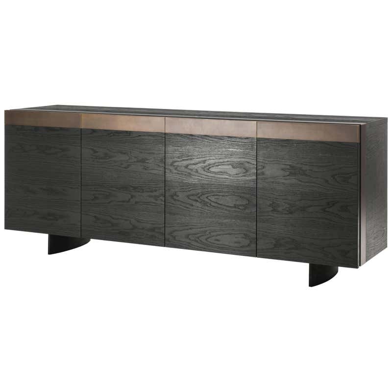 Raw Oak Sideboard With Walnut Frame For Sale at 1stDibs | natural ...