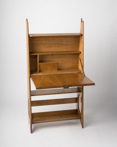 All Oak "Secrétaire" Desk by Pierre Cruège, France 1950's