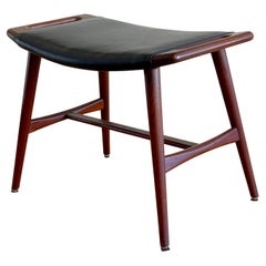All Original Early Hans Wegner AP-30 Teak Piano Stool for A.P. Stolen