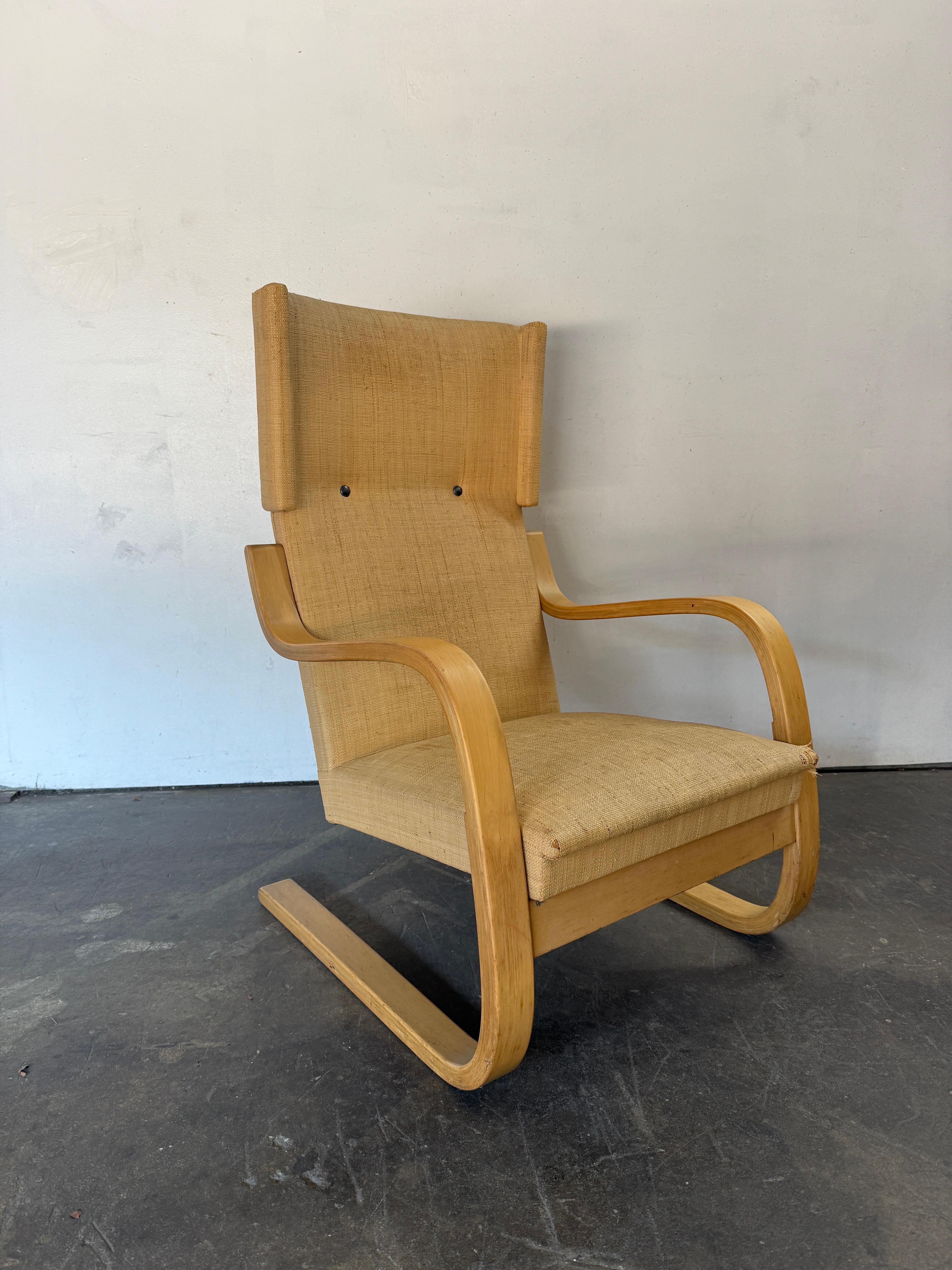 Todo original Vintage Alvar Aalto Sillón reclinable 401 by Artek Finland en venta 2