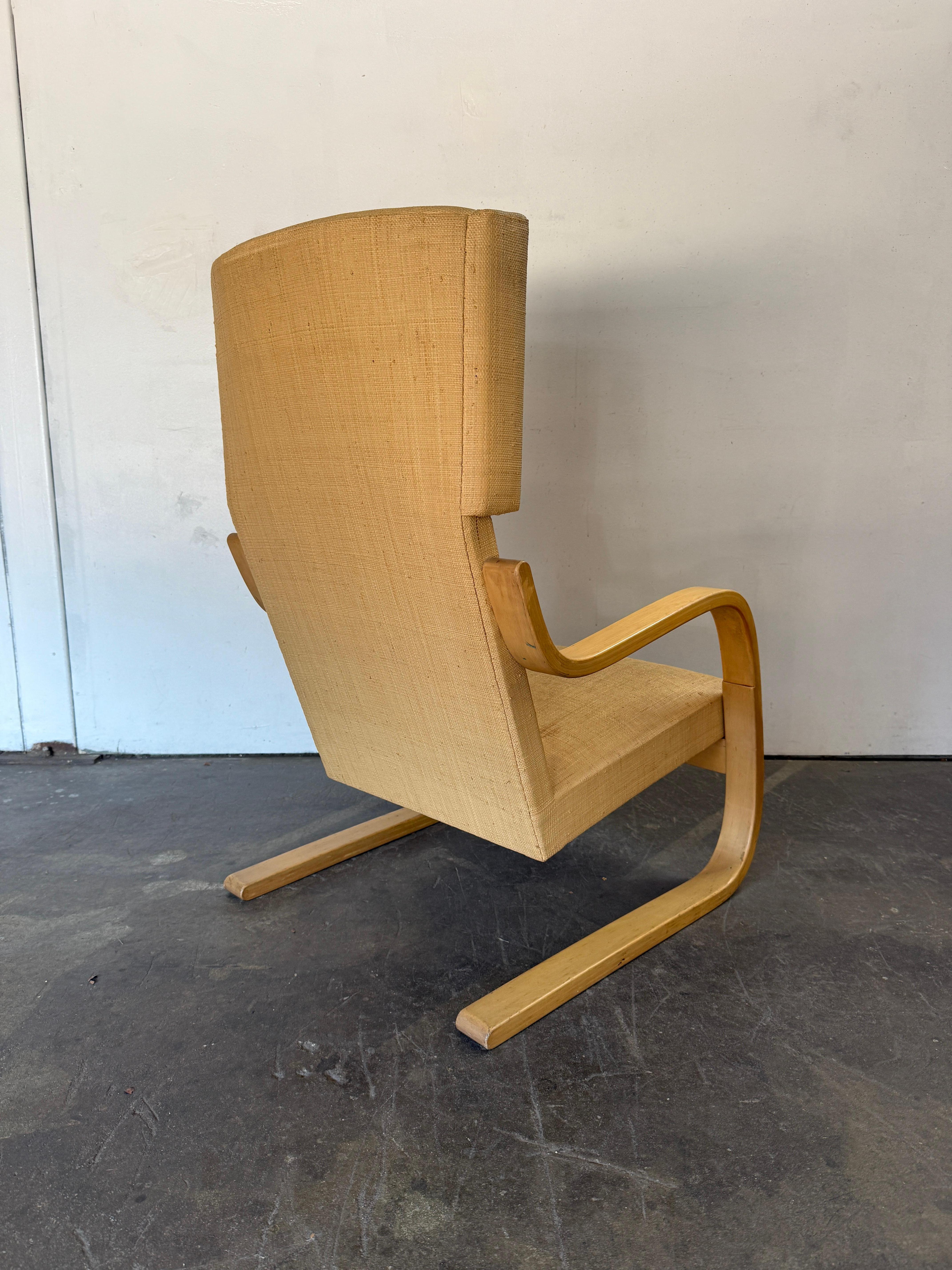 Todo original Vintage Alvar Aalto Sillón reclinable 401 by Artek Finland en Bueno estado para la venta en Brooklyn, NY