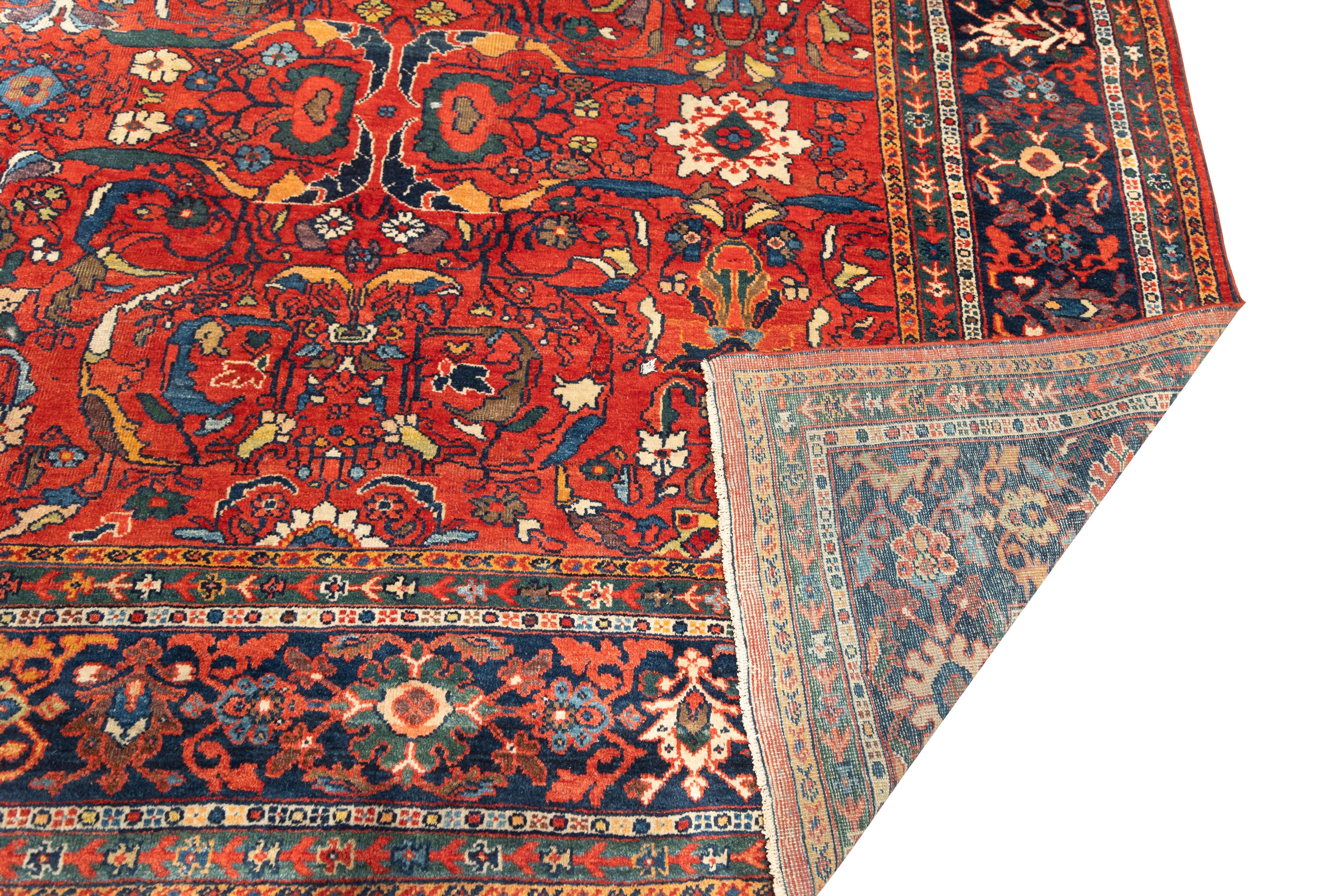 Hand-Woven All over design Mahal Sultanabad For Sale