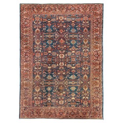 All Over Design Navy Mahal Sultanabad Rug