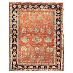 All Over Design Tribal Coral Gorevan Heriz Rug, 1890