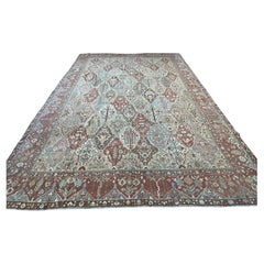 All-Over Diamond Design Semi-Antique Persian Bakhtiari Rug