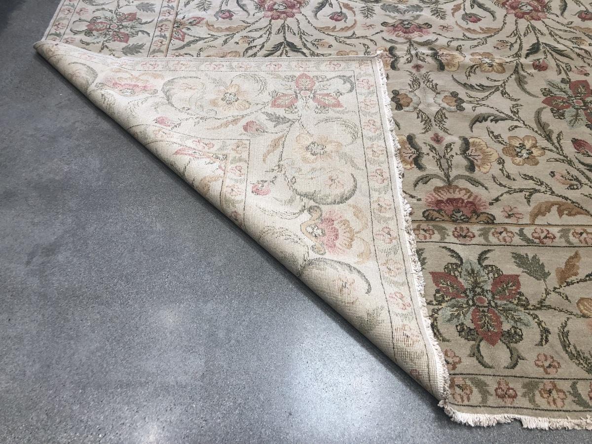Hand-Knotted All Over Floral European Design Rug  For Sale