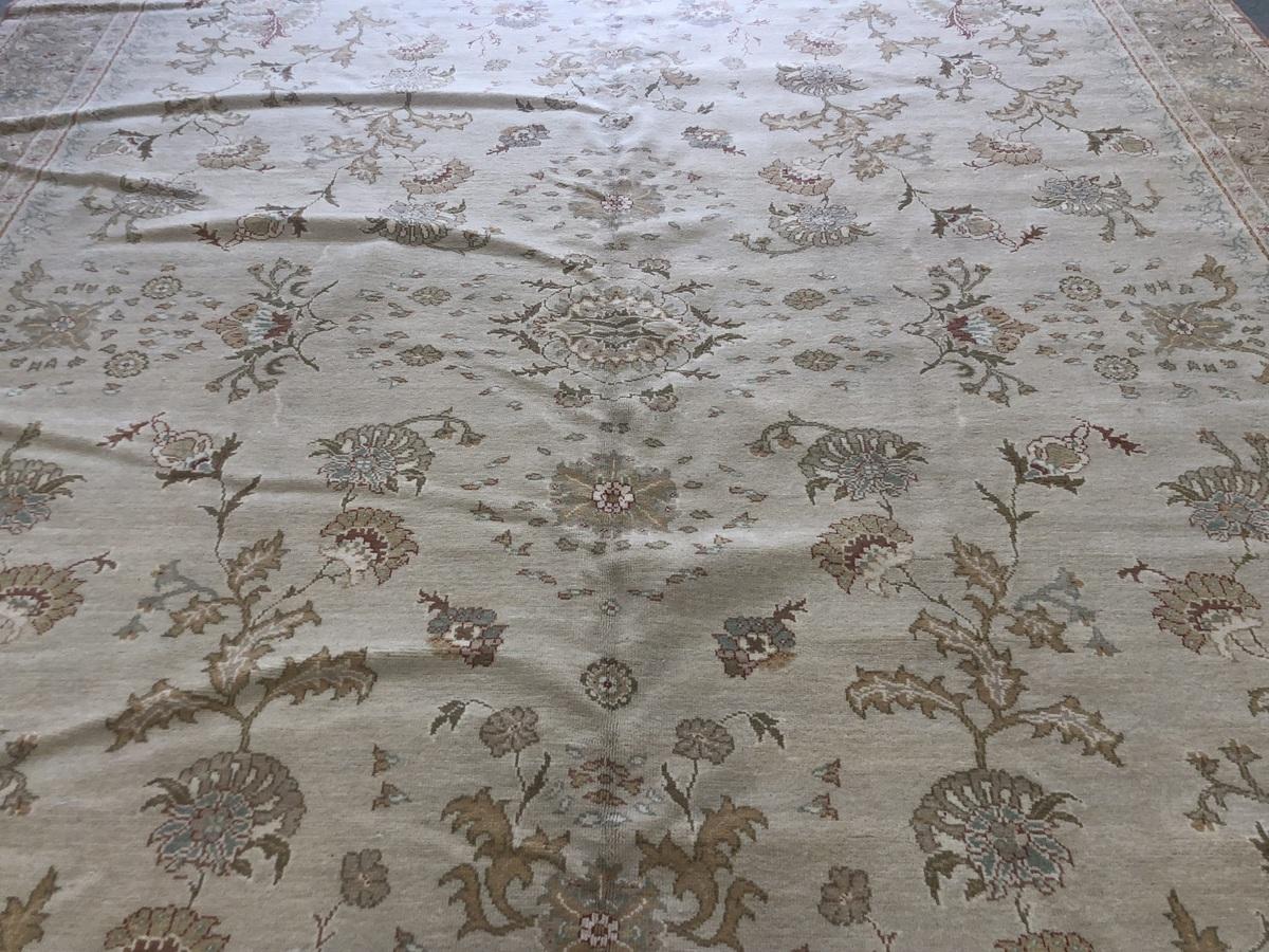 Hand-Knotted All Over Flowers European Design Rug  For Sale