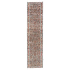 All Over Herati Antique Persian Kurdish Runner With Sub-Geometric Design