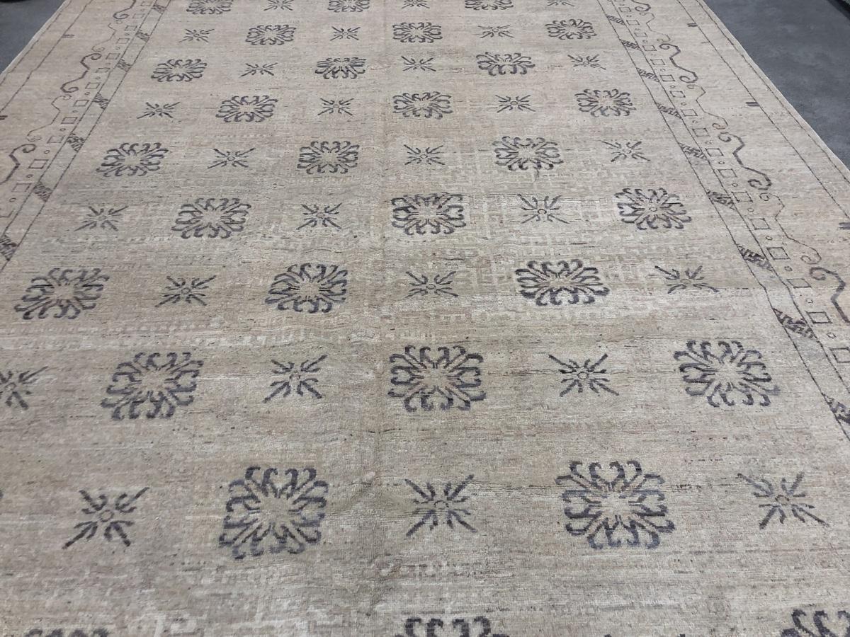 Hand-Knotted All Over Khotan Design Area Rug For Sale