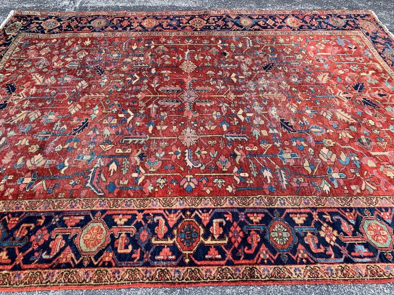 All-Over Luxurious Rich Antique Tribal Rug, 1920-30's For Sale at 1stDibs