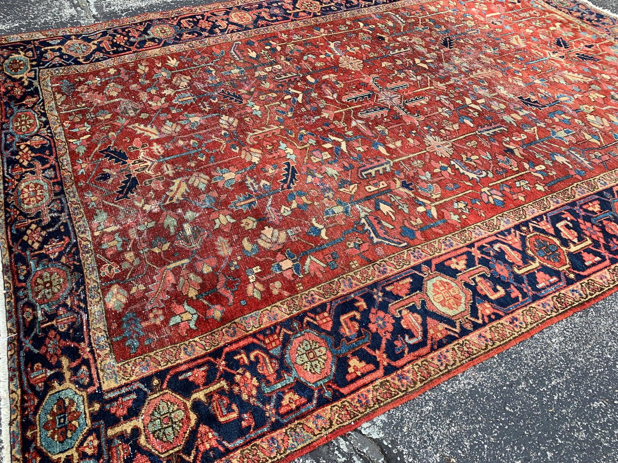 Dyed All-Over Luxurious Rich Antique Tribal Rug, 1920-30's For Sale