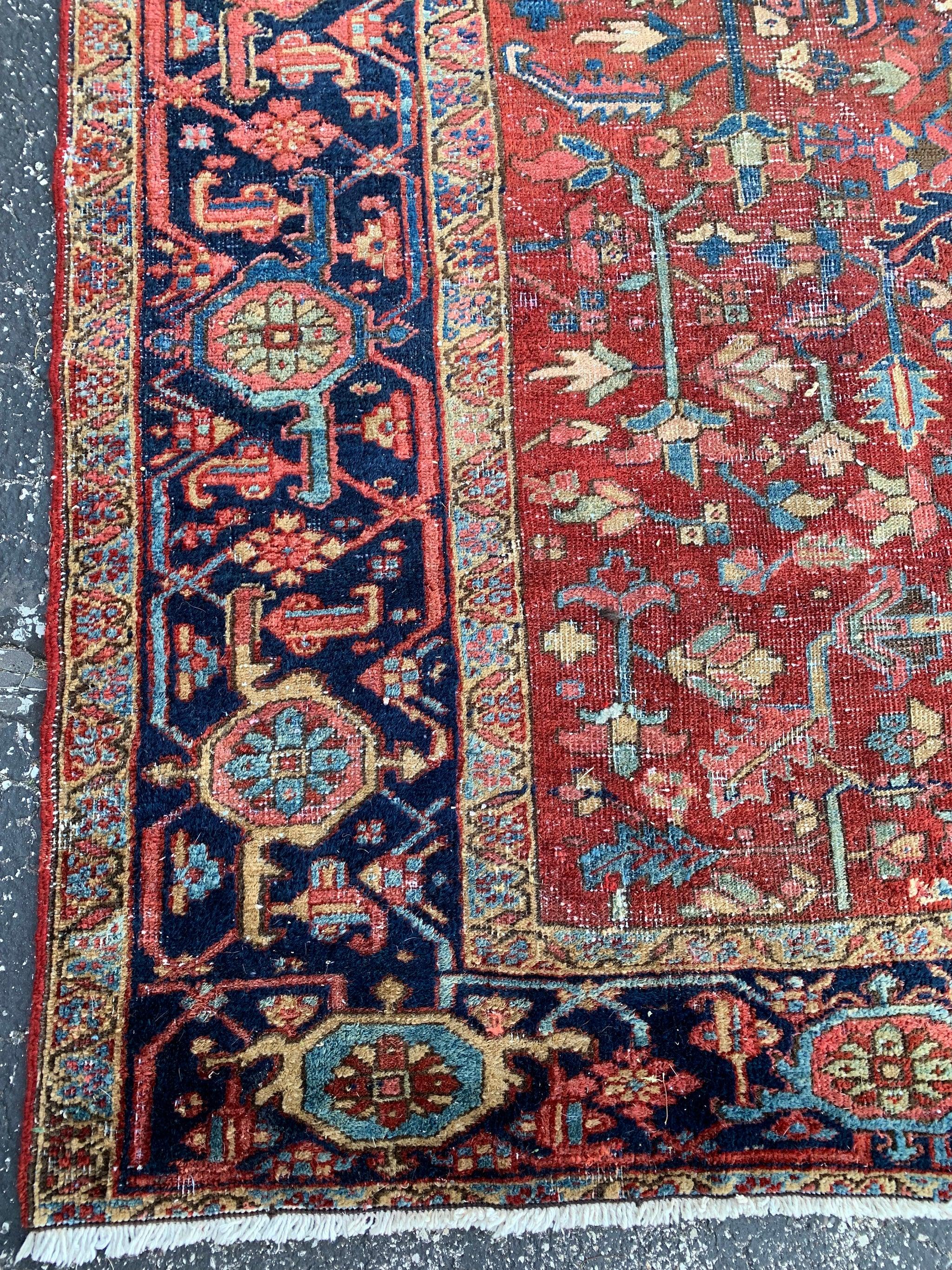 All-Over Luxurious Rich Antique Tribal Rug, 1920-30's In Good Condition For Sale In Milwaukee, WI
