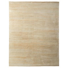 Moderner Teppich & Kelim's All-Over Teppich in Beige aus Seide mit farbiger Textur