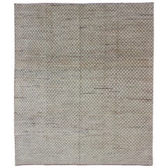 Keivan Woven Arts All-Over Modern Rug Subdued Design in Muted Tones 