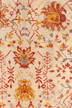 Alfombra Oushak All Over - Marfil Rojo Amarillo