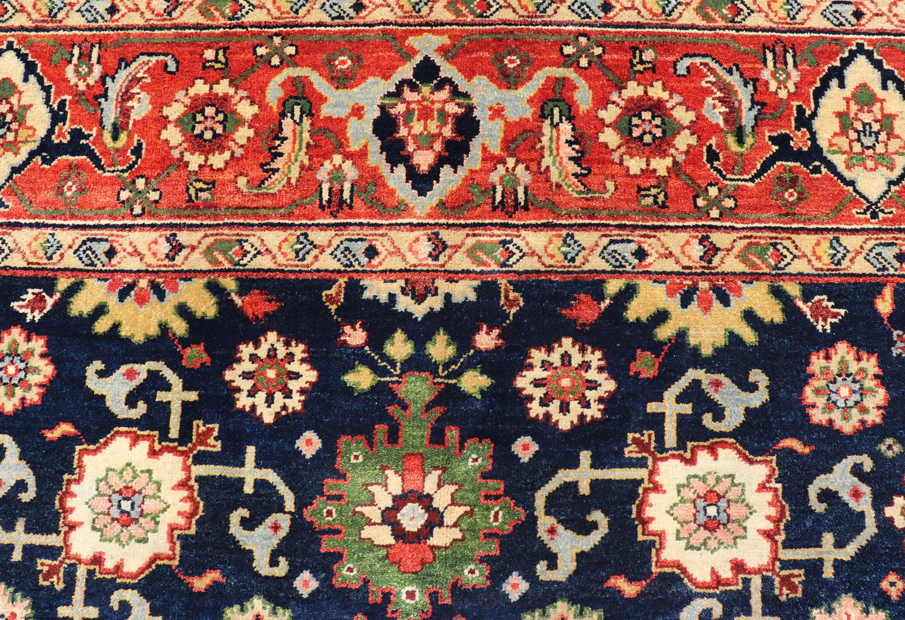 Keivan Woven Arts Sultanabad-Mahal Design in All-Over Floral Hand-Knotted Carpet In Excellent Condition For Sale In Atlanta, GA